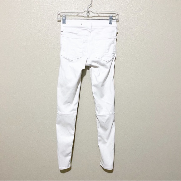 Rag & Bone Hyde Leather Panel Skinny Jeans - Picture 3 of 11